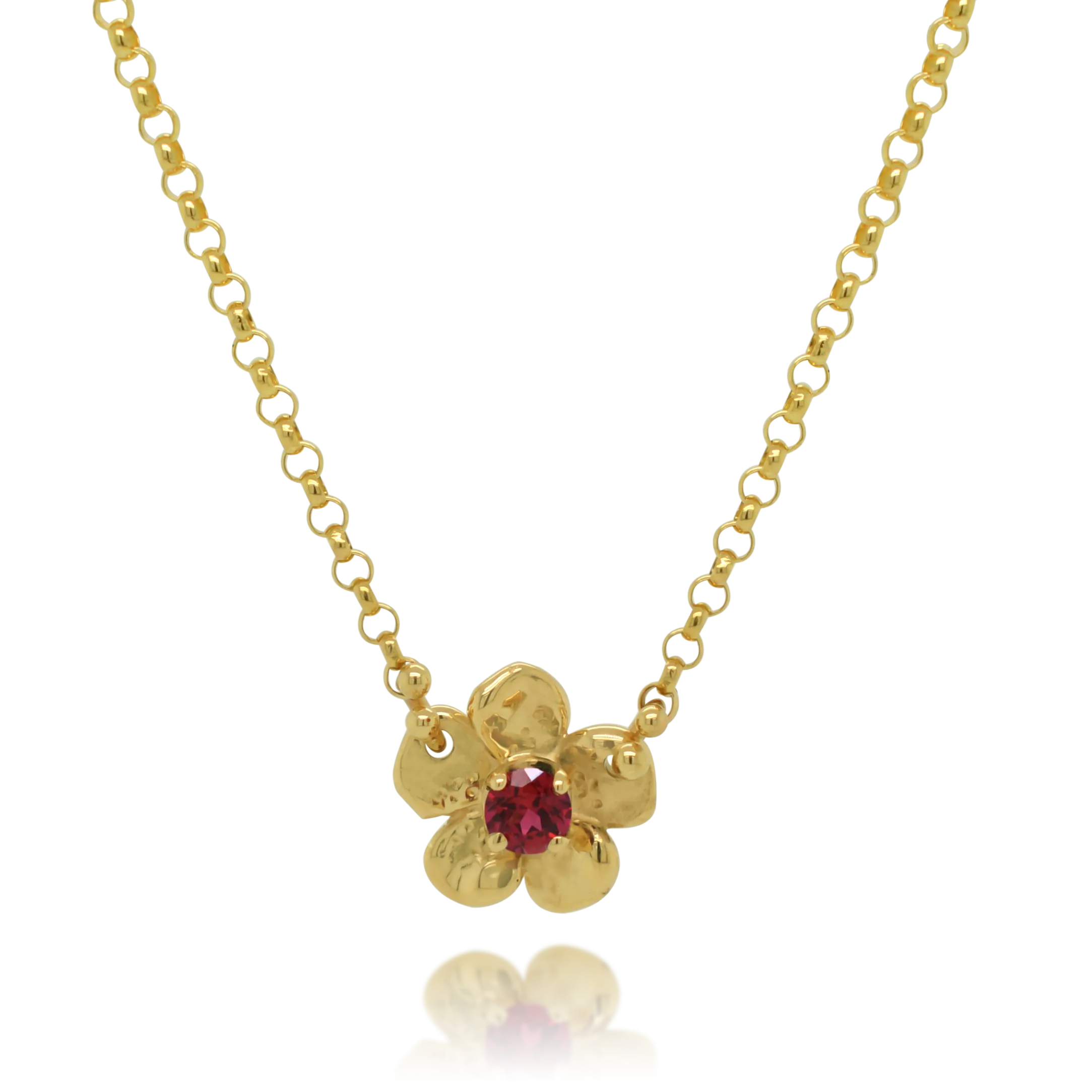 Petite Lavender Gem Necklace - Gold