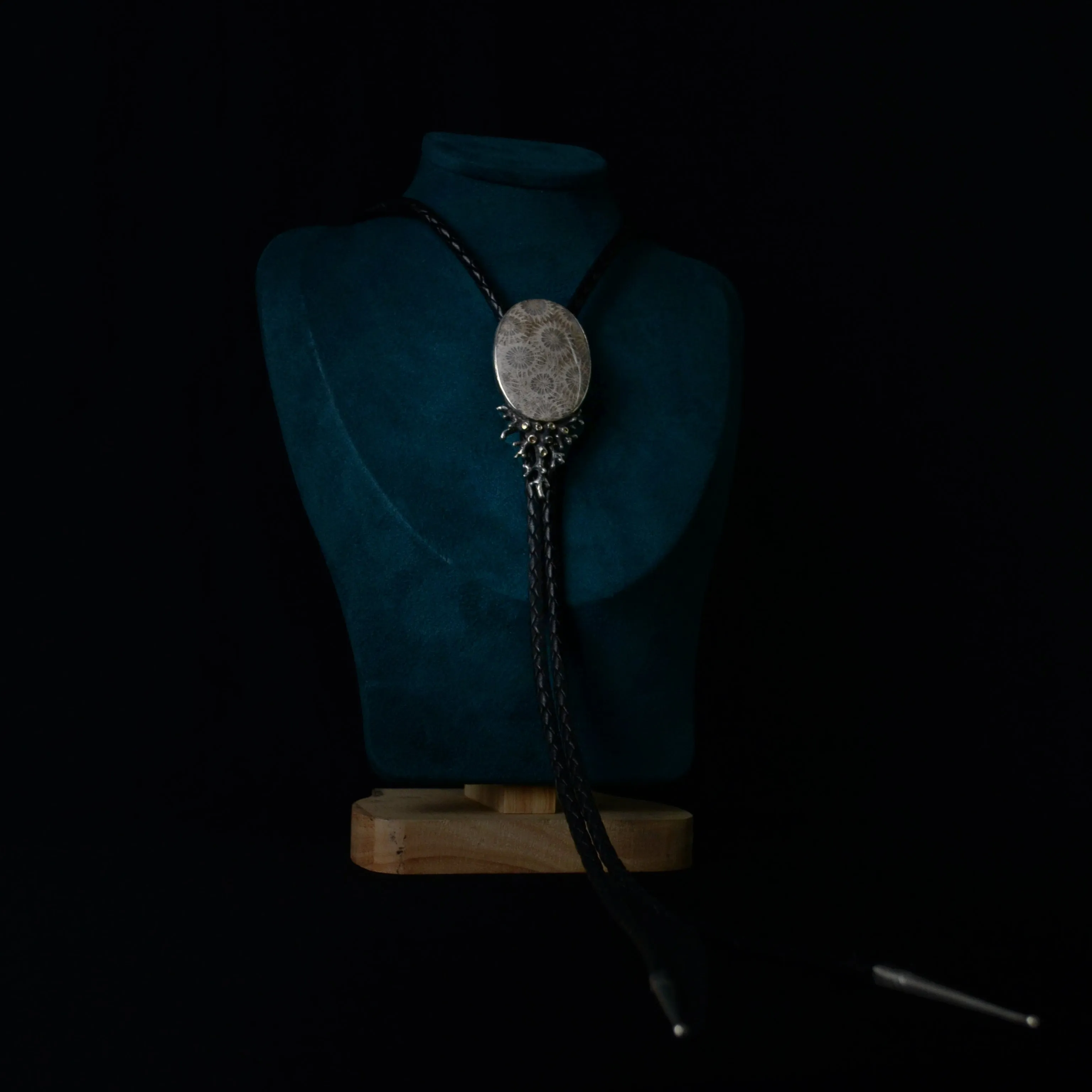Petrified Coral Bolo Tie