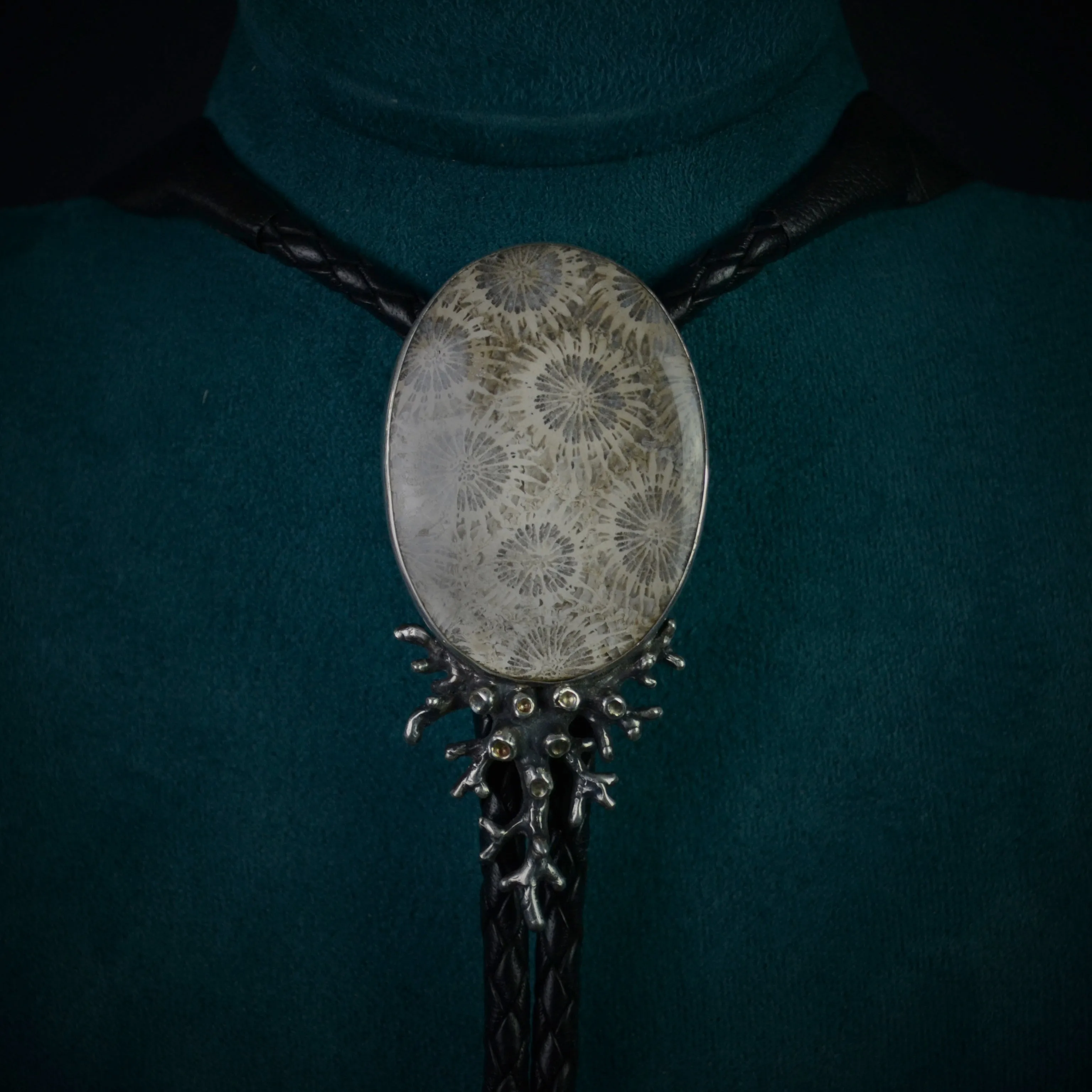 Petrified Coral Bolo Tie
