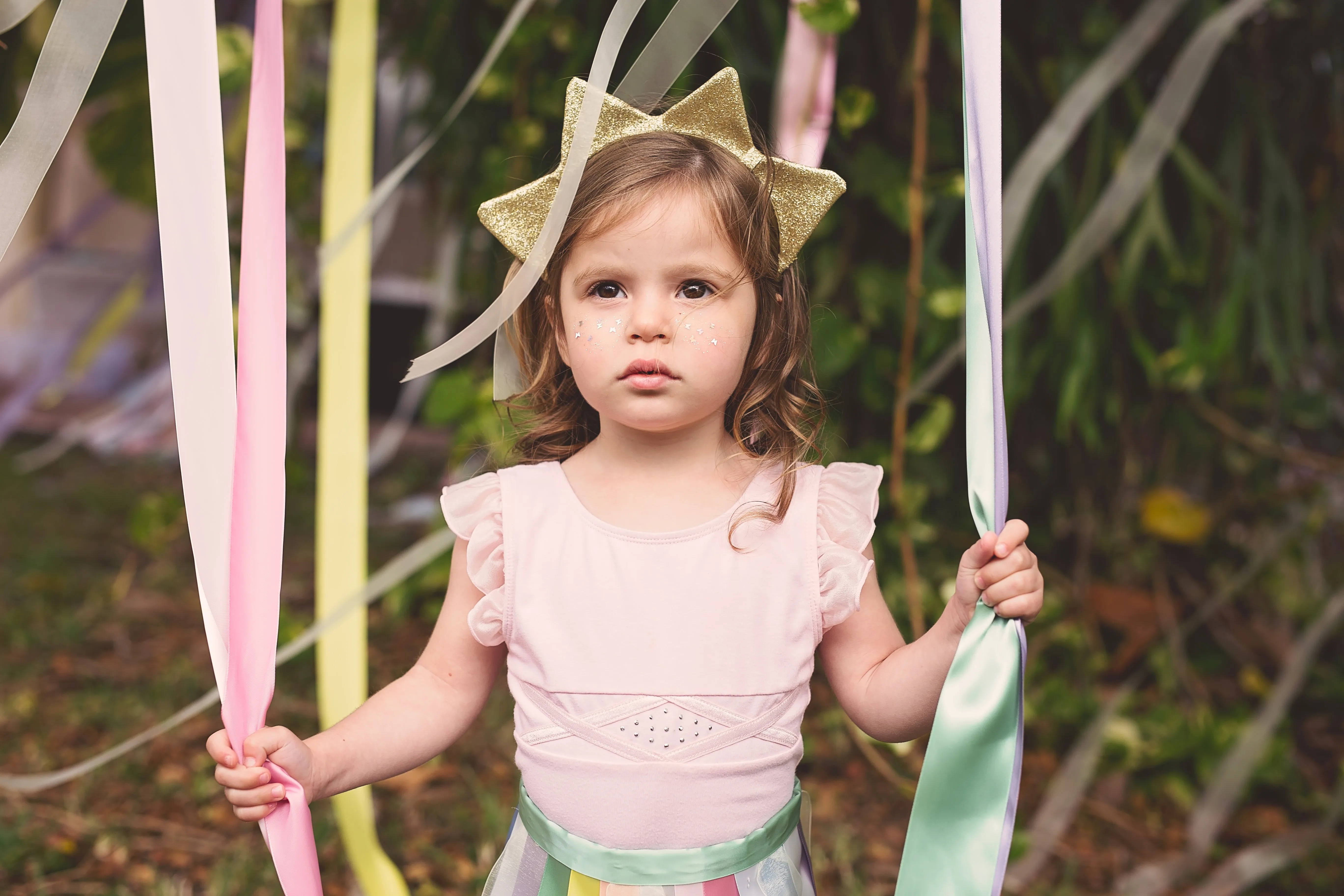 Project 6 Rising Sun Headband - Pink Glitter