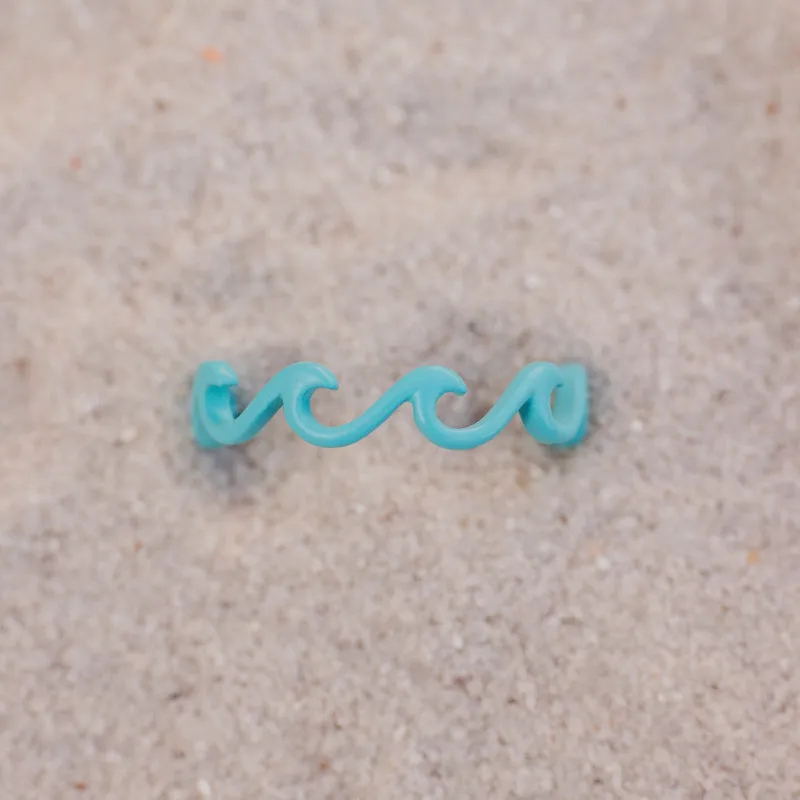 PURA VIDA ENAMEL DELICATE WAVE TOE RING TURQUOISE NEW!