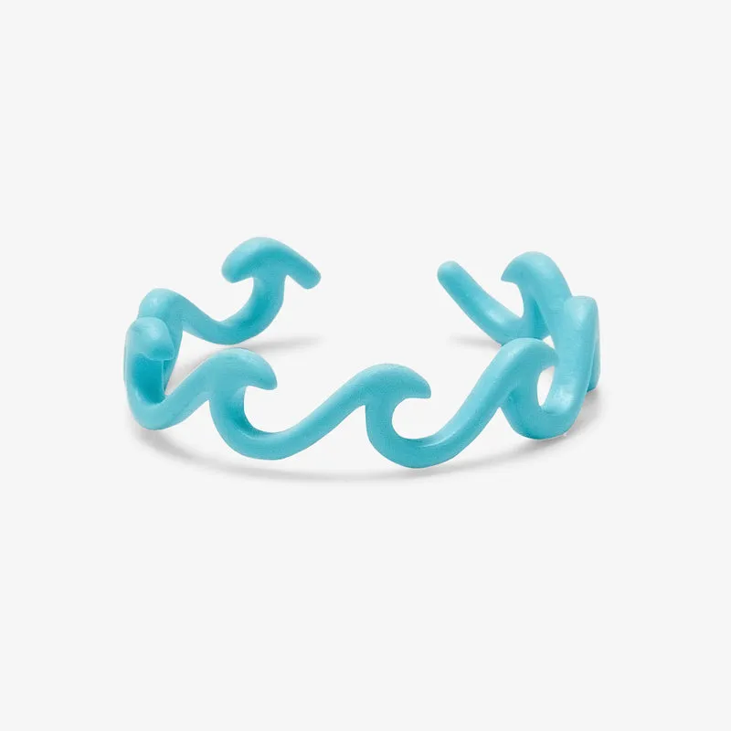 PURA VIDA ENAMEL DELICATE WAVE TOE RING TURQUOISE NEW!