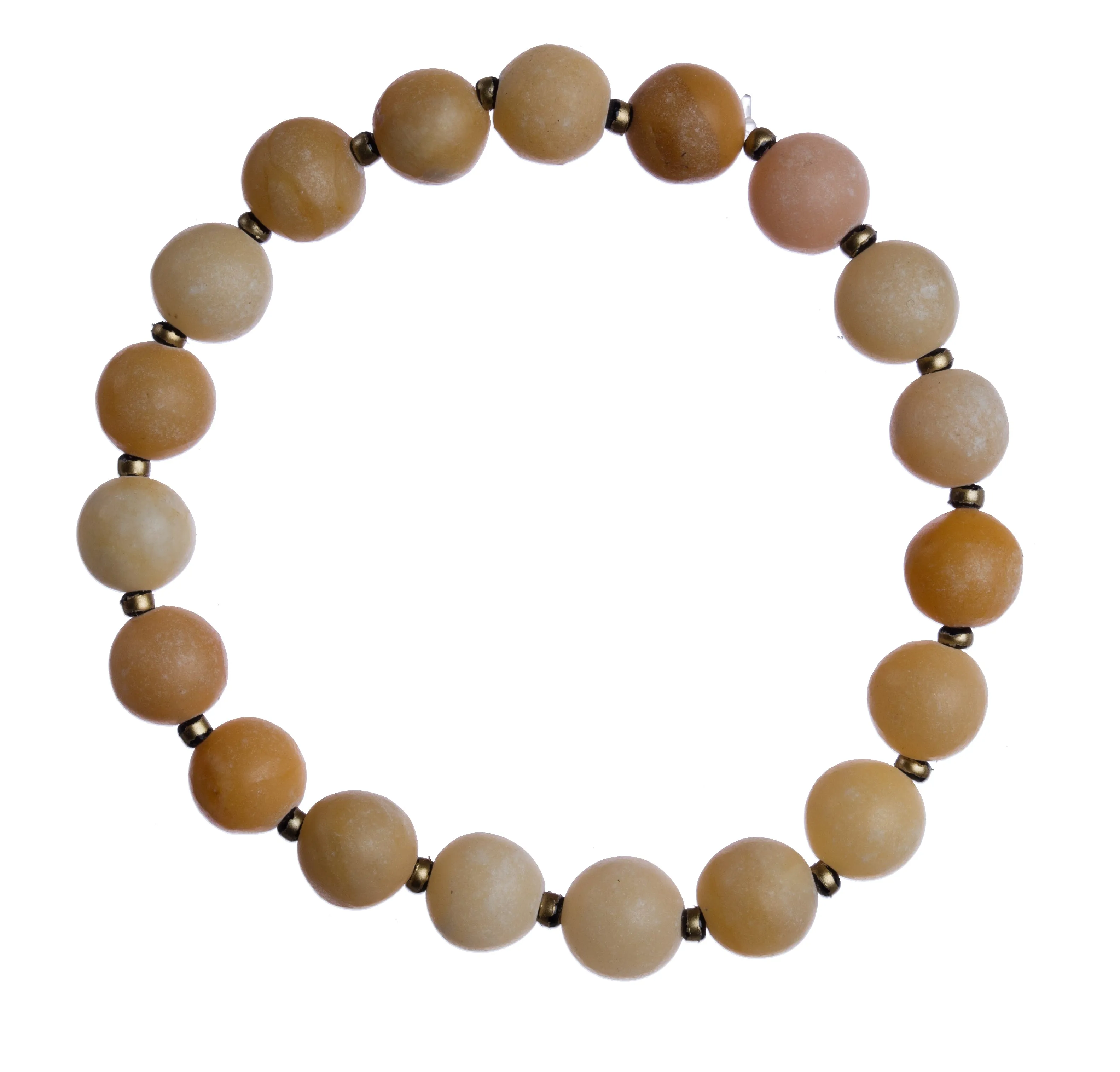 *"Yellow Jade" 8mm Natural Stone Stretchy Bracelet