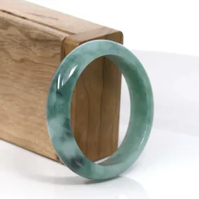 RealJade® Co. Blue-Green Classic Real Jadeite Jade Bangle Bracelet (54.76mm) #933