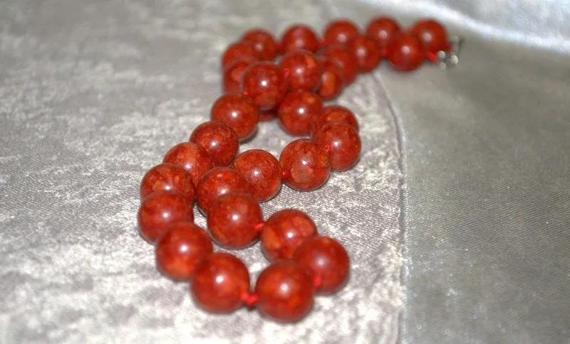 Red Coral necklace Genuine Red Coral Necklace Gift for Anniversary Woman's Necklace Authentic Jewelry Beaded Necklace Personalized necklace