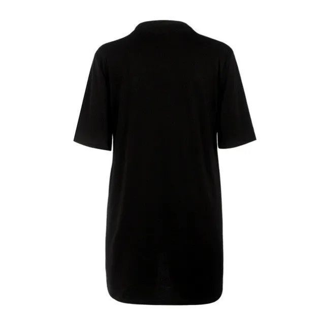 Rocker choker distressed tshirt dress