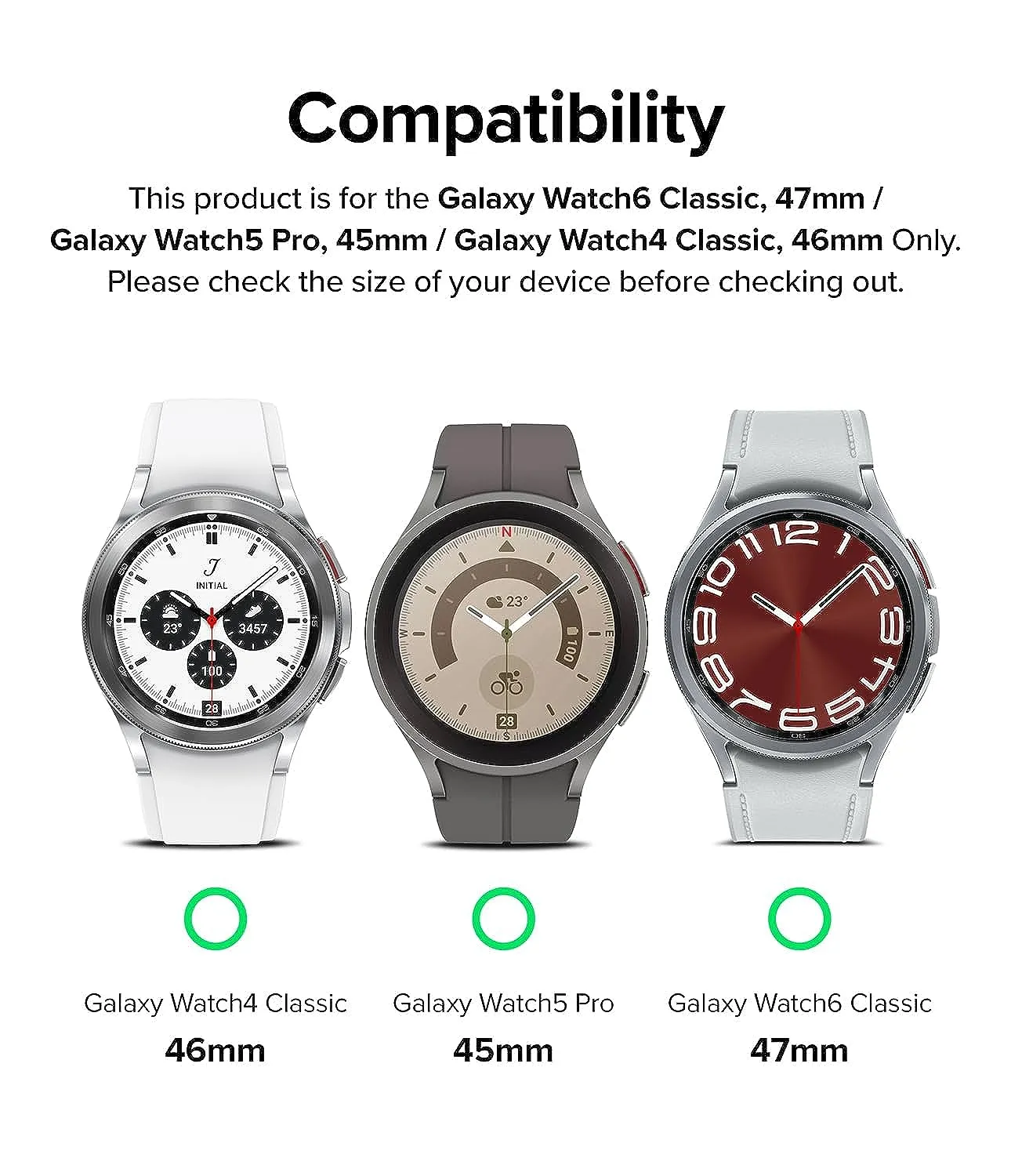 Samsung Galaxy Watch 6 Classic 47mm / 5 Pro 45mm / 4C 46mm  Metal One Stainless Steel | Bracelet Strap - Black