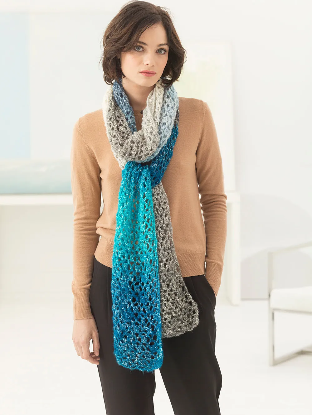 Selene Colorblock Super Scarf (Crochet)