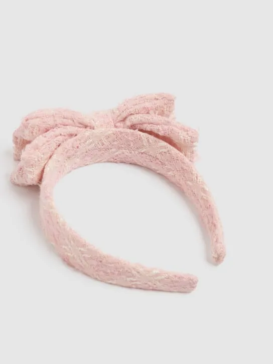 Self-portrait   Bouclé headband w/ bow appliqué 