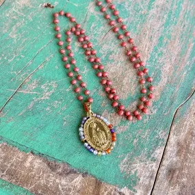 Shades of Fall Miraculous Medal Necklace