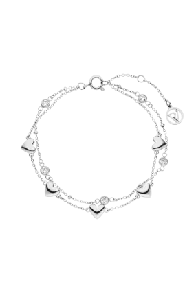 Shining Heart Bracelet Silver
