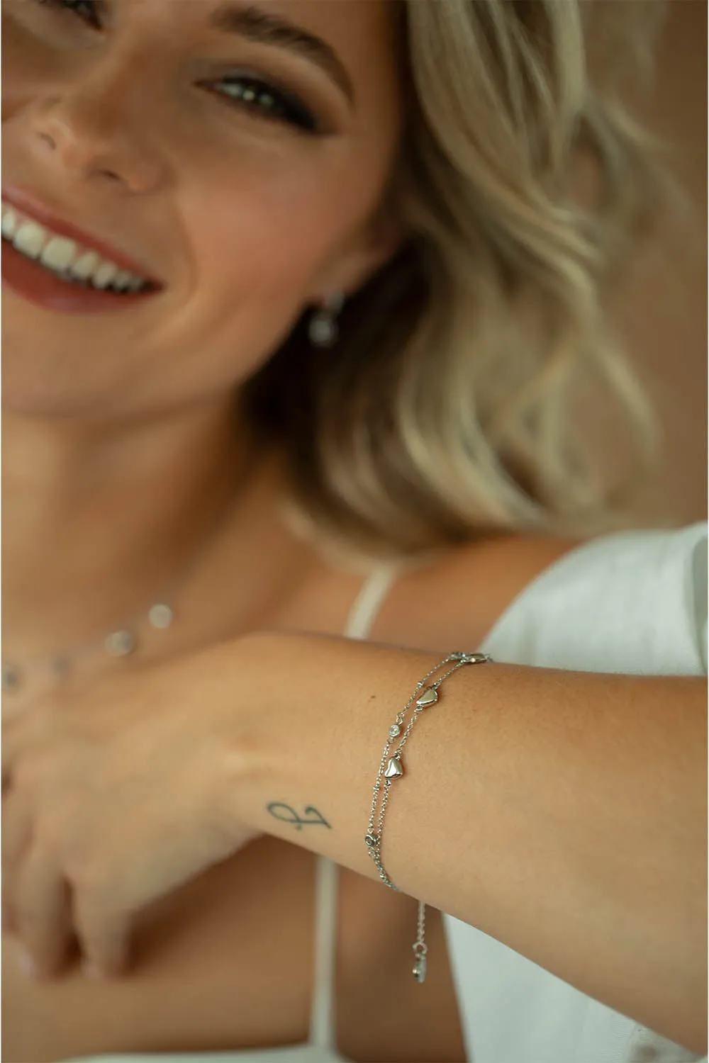 Shining Heart Bracelet Silver