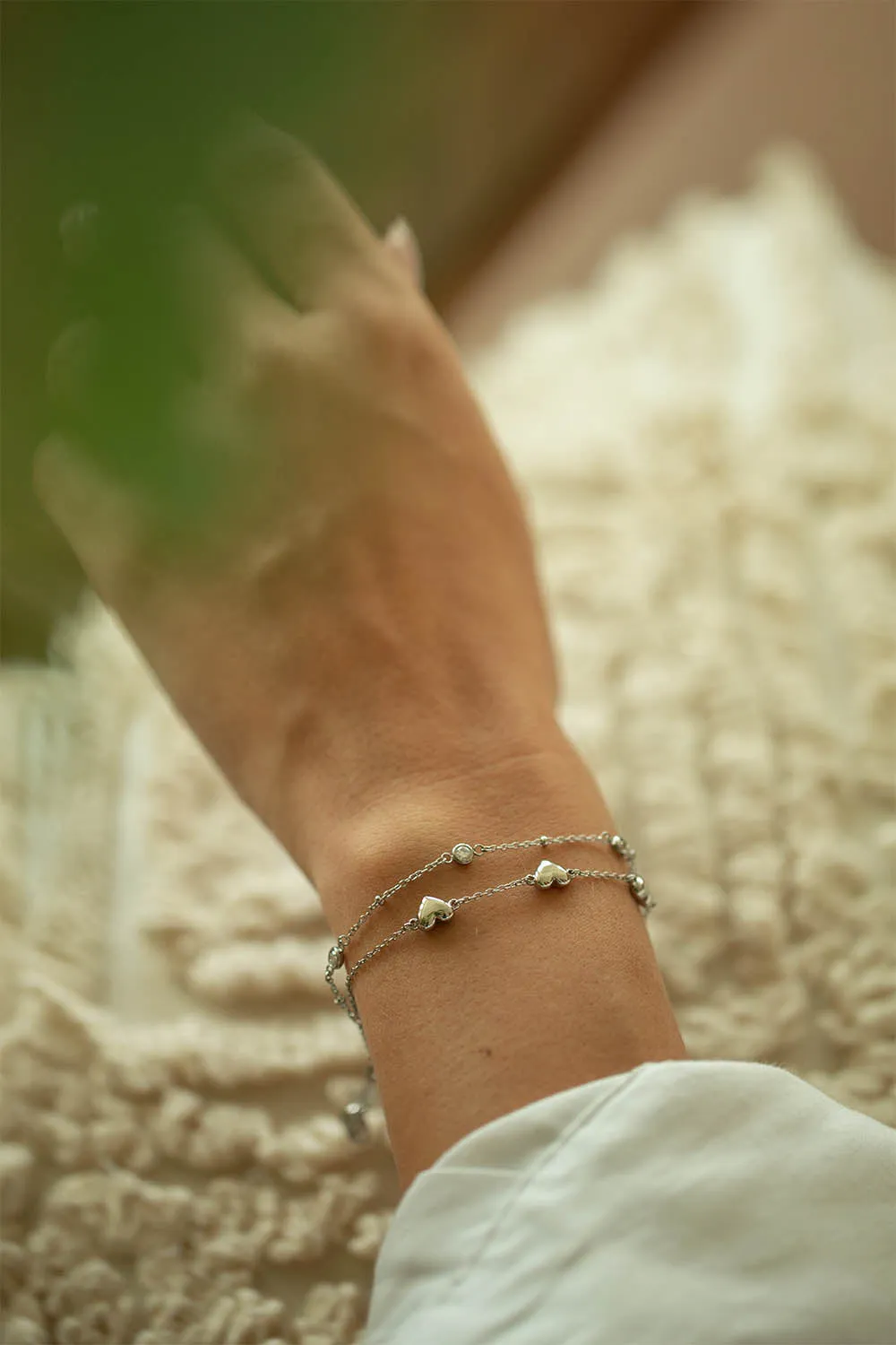 Shining Heart Bracelet Silver