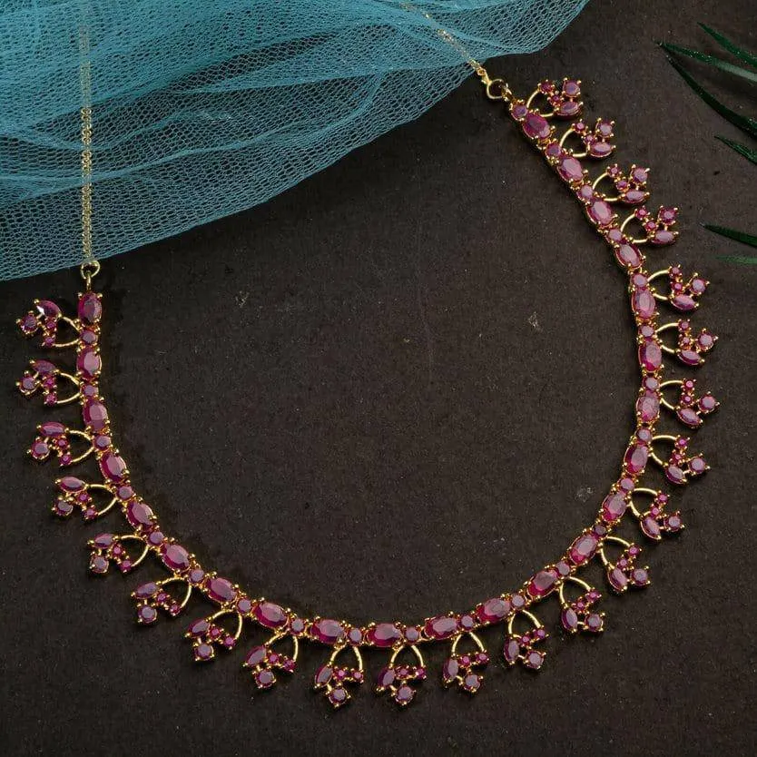 Shyla - CZ Necklace Set with Earrings