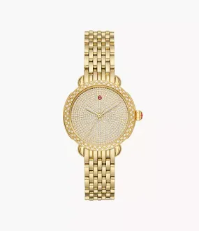 Sidney 18K Gold-Plated Diamond Watch MWW30B000009