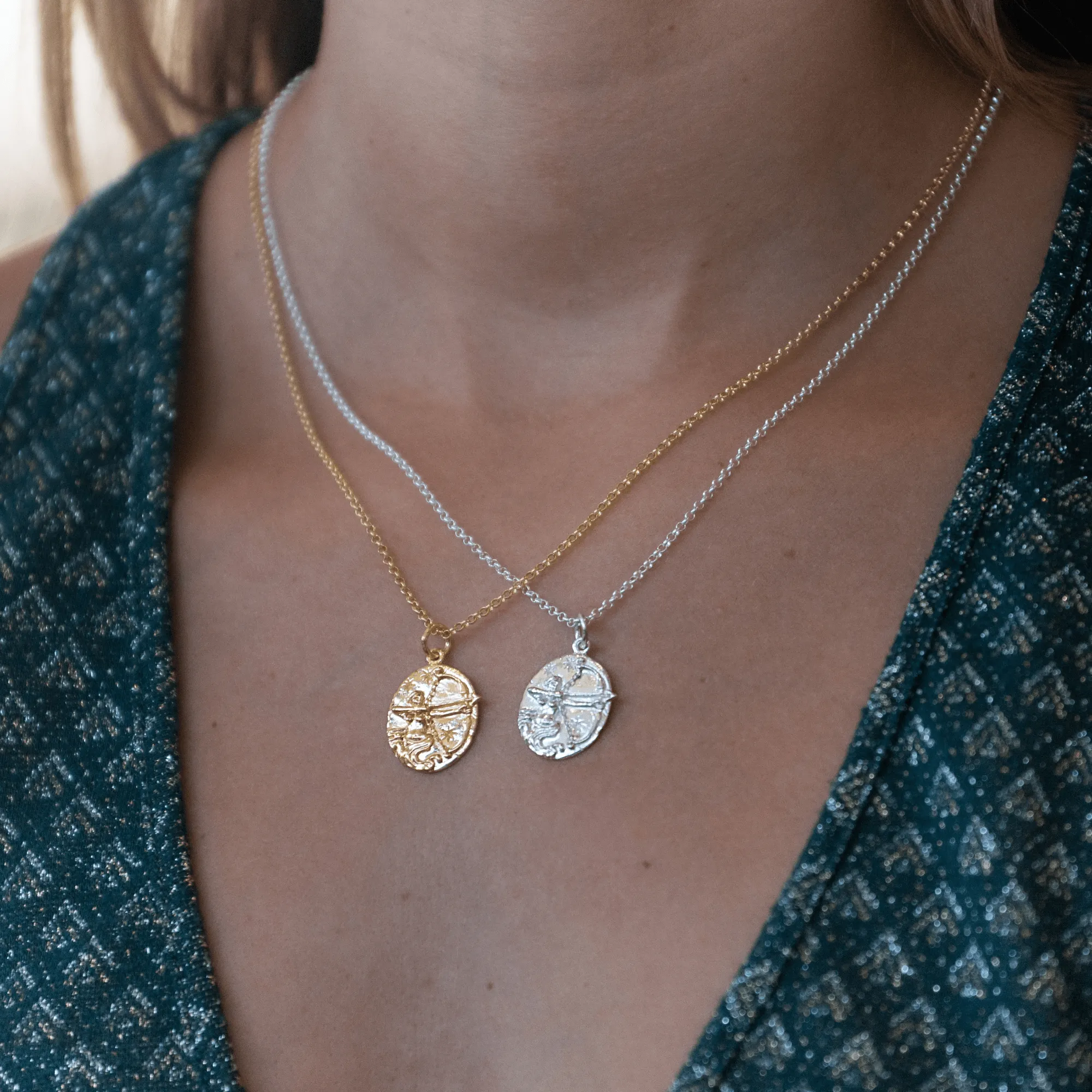 Silver Sagittarius Zodiac Necklace