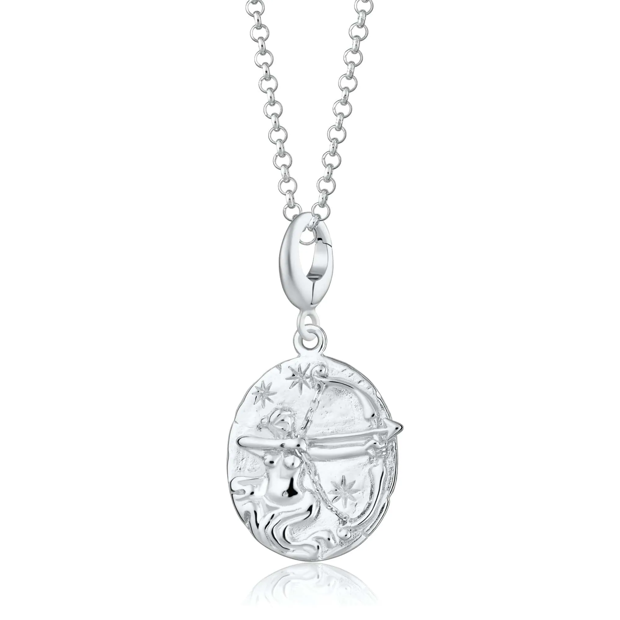 Silver Sagittarius Zodiac Necklace