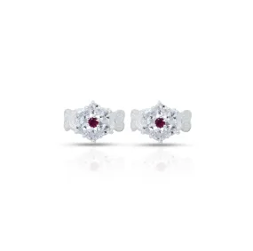 Silver Ultimate CZ Stone Floral Beauty Toe Rings