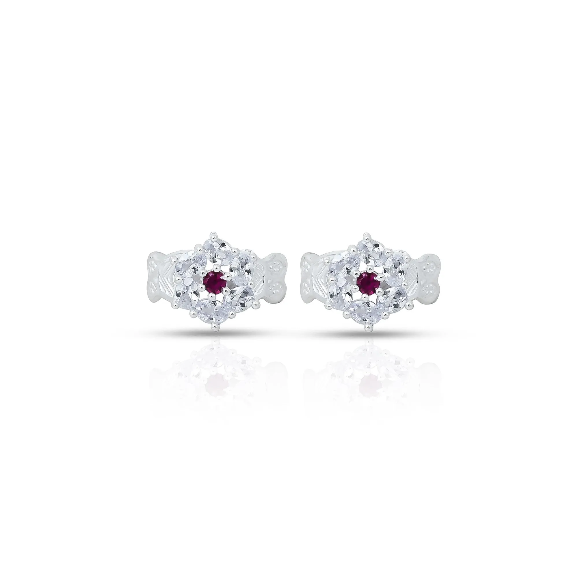 Silver Ultimate CZ Stone Floral Beauty Toe Rings