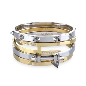 SPIKED ARMOR BRACELET STACK