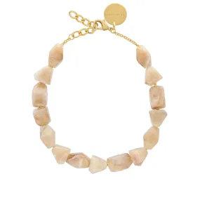 Stone Shaped Necklace Honey Marble