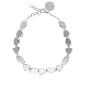 Stone Shaped Necklace Silver