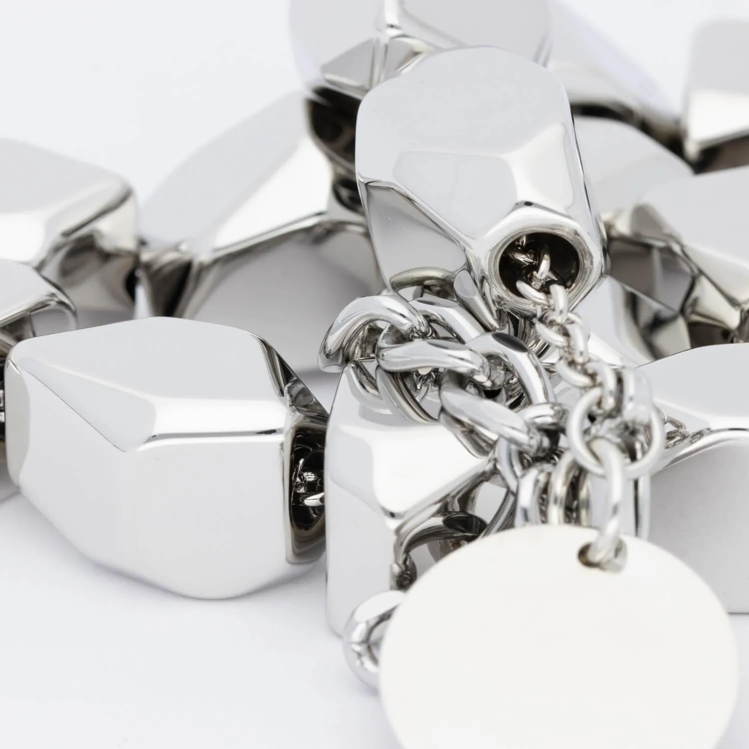 Stone Shaped Necklace Silver
