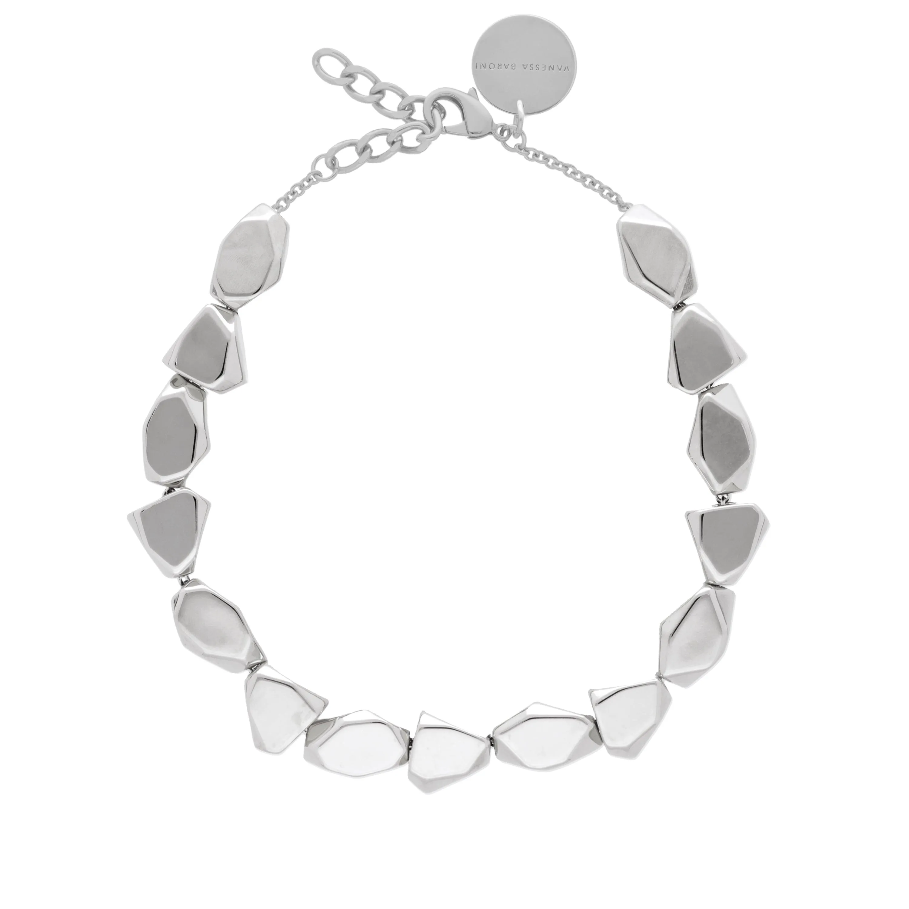 Stone Shaped Necklace Silver