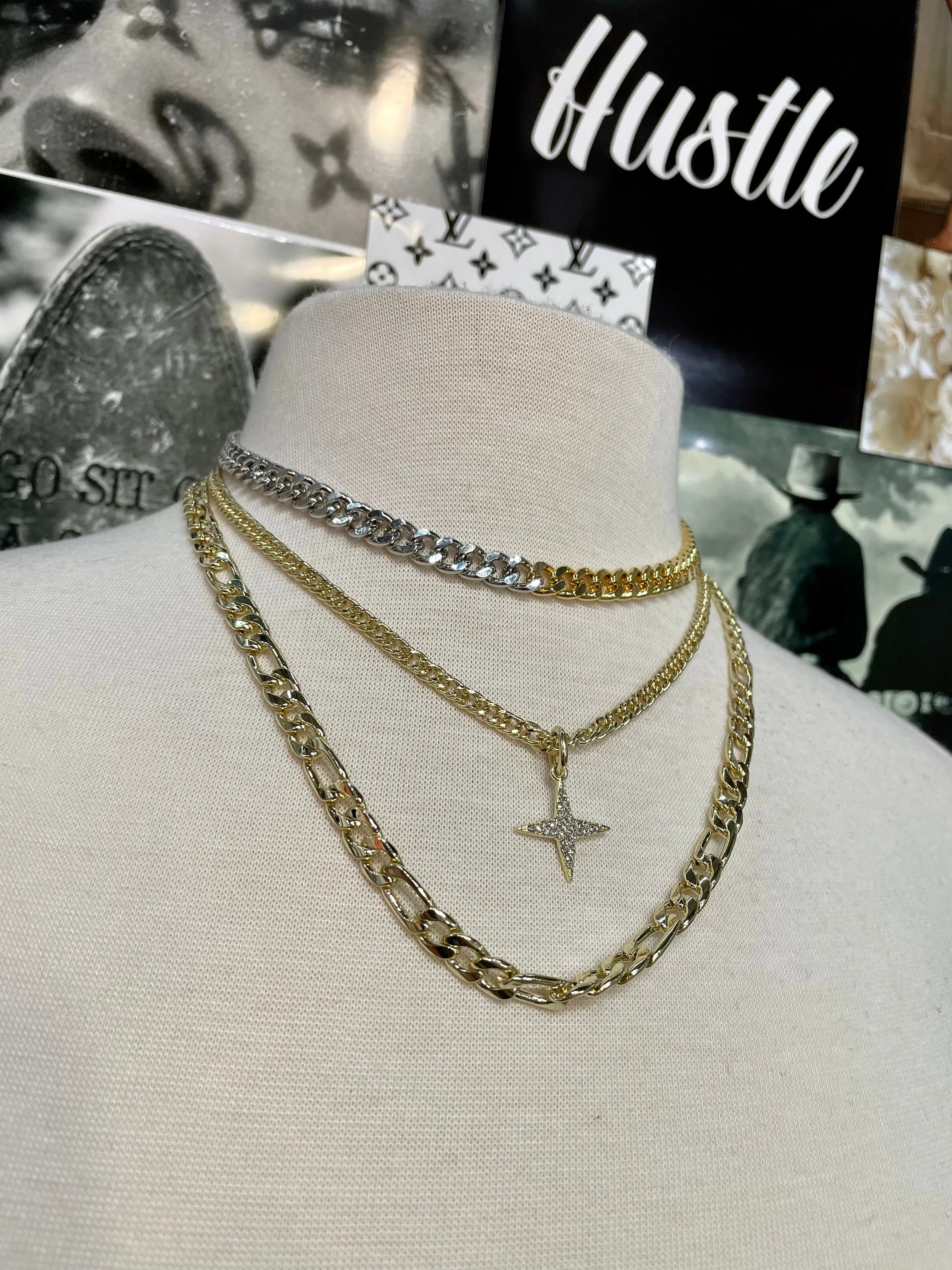 The 'Manny' Two Tone Chain Necklace