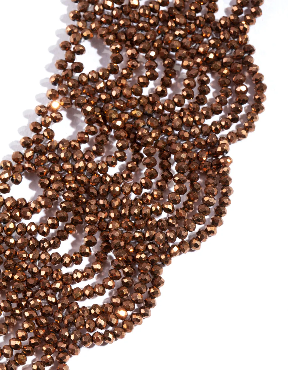 Topaz Beaded Row Collar Necklace