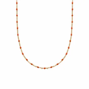 Treasures Coral Beaded Necklace 18ct Gold Plate