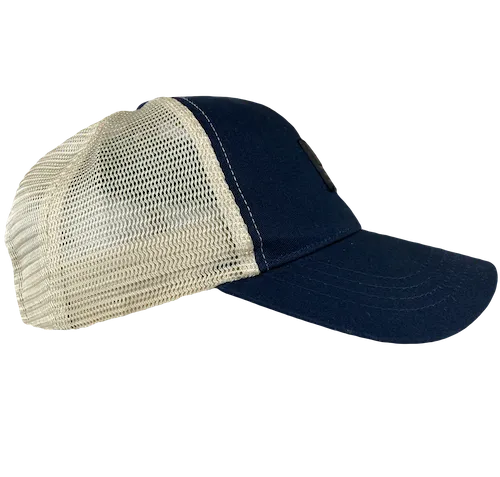 Trucker Hat Navy Blue/White with US Flag