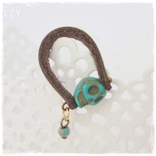 Turquoise Skull Ring