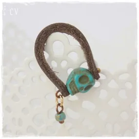 Turquoise Skull Ring