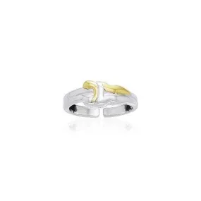 Venus and Mars Silver and Gold Plated Toe Ring MTR060