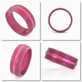 Vintage Magenta Moonglow Lucite Bangle
