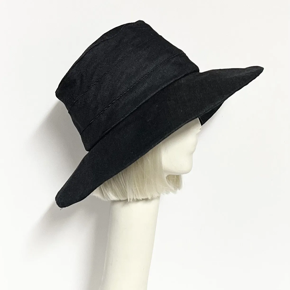 Wide Brim Denim Hat