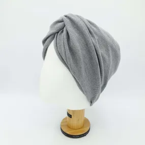 wide turban headband front twist headwrap ridged span fabric hair accessory for women