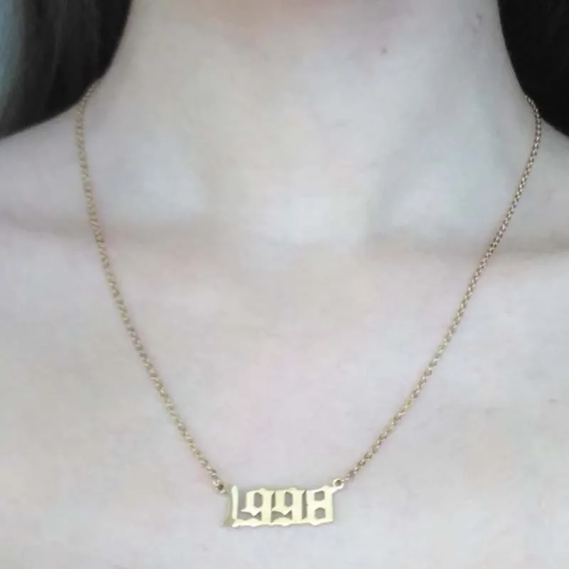 Women's Birth Year Pendant Necklace